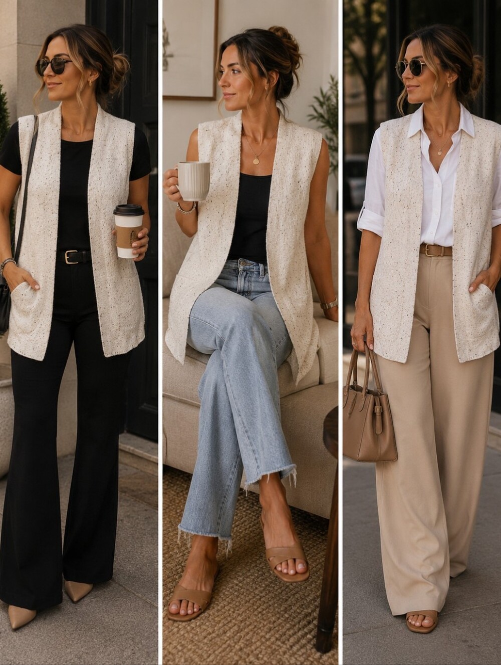 CHRISTOPHER & Banks Open Sleeveless Cardigan 🌟